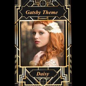 img 3 attached to JeVenis Luxury Art Deco Party Photo Booth Prop Frame - 1920s Great Gatsby Photo Frame for Roaring 20's Themed Events - Selfie Frame for Great Gatsby Wedding, Vintage Birthday Party - High-Quality Prop with Vintage Art Deco Design