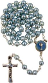 img 3 attached to 📿 Clear Acrylic Bead First Communion Rosary in Keepsake Box - 15 1/2 Inch