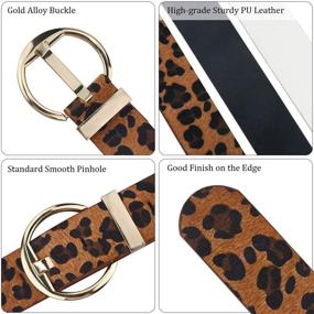 img 2 attached to ALPHYLY Leopard Leather Designer 31 39 Women's Accessories for Belts