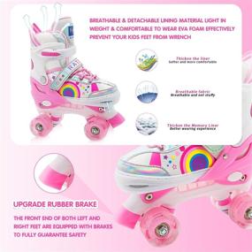 img 1 attached to 🛼 Adjustable RATIKY Roller Skates for Girls Boys Kids, Light Up Wheels, Suitable for Toddlers to Adult Beginners - 4 Sizes Child Roller Skates