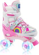 🛼 adjustable ratiky roller skates for girls boys kids, light up wheels, suitable for toddlers to adult beginners - 4 sizes child roller skates logo