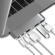 💻 enhance your macbook experience with purgo mini usb c hub adapter dongle: 4k hdmi, 100w pd, 40gbps tb3, usb-c, and 2 usb 3.0 logo