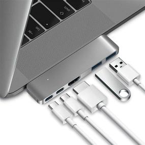 img 4 attached to 💻 Enhance your MacBook Experience with Purgo Mini USB C Hub Adapter Dongle: 4K HDMI, 100W PD, 40Gbps TB3, USB-C, and 2 USB 3.0