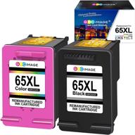 🖨️ gpc image remanufactured ink cartridge replacement for hp 65xl - deskjet 3755, envy 5055 (1 black, 1 tri-color) logo