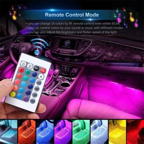 img 1 attached to 🚗 GOADROM Car LED Strip Light: 4pcs 36 LED DC 12V Multicolor Interior Lighting Kit – Waterproof, Wireless Remote, Multi-Mode Change.