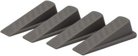 img 4 attached to 🚪 Hoyaahh Door Stop Wedges - Pack of 4 Rubber Door Stops for Floor - Grey Door Stoppers - Easy Solution for Hotel, Home, Office & Commercial Use