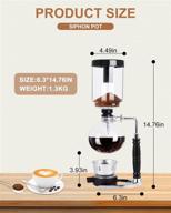 ☕ yuchengtech siphon syphon coffee maker - stylish glass tabletop pot for vacuum brewing - technica syphon coffee maker - 3 cups (360ml) logo