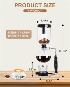 img 4 attached to ☕ YUCHENGTECH Siphon Syphon Coffee Maker - Stylish Glass Tabletop Pot for Vacuum Brewing - Technica Syphon Coffee Maker - 3 Cups (360ml)