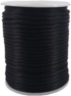 💎 inspirelle 3mm black satin cord: premium silk thread for exquisite jewelry making, 50 yards spool logo