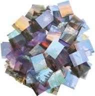 🌄 clear sky after rain mountain sea forest lakeside sunset sunrise scenery kawaii scrapbook material paper pack - diy decoration for scrapbooking, planner, personal journal, and art craft logo