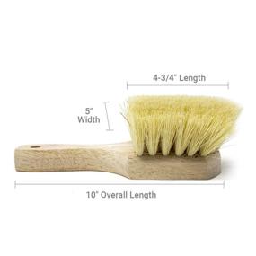 img 3 attached to 🖌️ Osborn 81018SP Short Handle Utility Brush - 4-3/4" Brush Length, 5" Brush Width, 10" Length, Tampico Fill, 1-7/8" Trim Length, Wood Block - Improved SEO