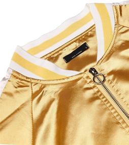 img 1 attached to Zeagoo Women's Fashion Bomber Jacket Coat: 🧥 Classic Solid Stripe Design with Zip-Up Biker Style