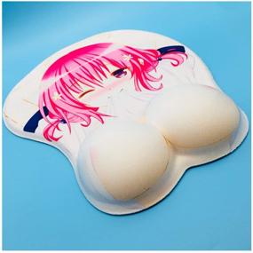 img 3 attached to Enhance Your Gaming Experience with YHENYCT 3D Anime Mouse Pad – Ergonomic Silicon Gel Mouse Mat with Wrist Support