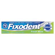 💪 fixodent complete fresh mint denture adhesive cream 2.4 oz (pack of 3) - strong and long-lasting denture hold! logo