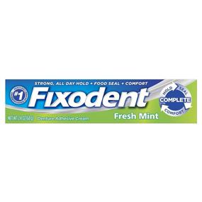 img 1 attached to 💪 Fixodent Complete Fresh Mint Denture Adhesive Cream 2.4 Oz (Pack of 3) - Strong and Long-Lasting Denture Hold!