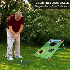 img 1 attached to 🏌️ EP EXERCISE N PLAY Backyards Golf Cornhole Game: Revolutionary Training Golfing Target Net for Fun & Skill Development, Suitable for All Ages & Abilities