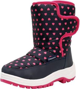 img 4 attached to Ahannie Toddler Winter Outdoor Insulated Boys' Shoes