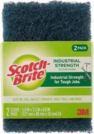 industrial-strength scotch-brite heavy duty scour pad - dual pack of 2 pads for efficient cleaning logo