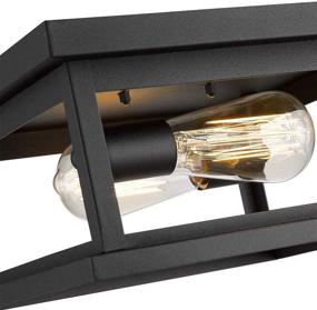 img 3 attached to 🔦 Emliviar 2-Light Flush Mount Ceiling Light Fixture in Black Finish - Modern Lighting for Every Space