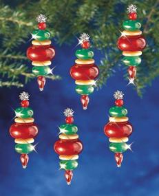 img 1 attached to Beadery Holiday Beaded Ornament Kit - Victorian Baubles: Create 12 Exquisite 2.25-Inch Ornaments!