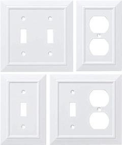 img 1 attached to 🔌 Franklin Brass Classic Architecture Single Duplex Wall Plate/Switch Plate/Cover, White - Improved SEO