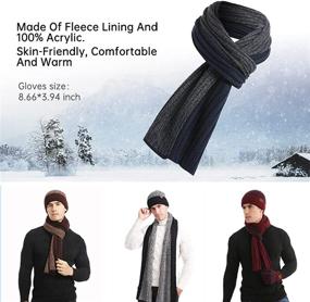img 2 attached to 🧣 Warmth and Connectivity Combined: Honnesserry Winter Beanie Touchscreen Knitted Men's Accessories