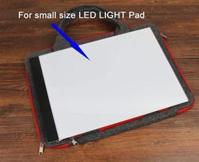 img 1 attached to Felt Case Painting Carrying Laptop Case - Shockproof Storage Bag for Small Size Light Pad with LED Light Pad, 14.5 x 10.75 Inch Painting Board, Leaf Look Weeding Light Box Tools & Accessories