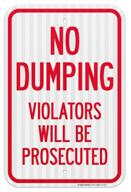 dumping violators will prosecuted sign logo