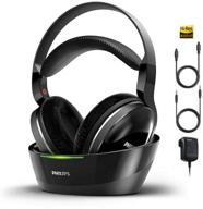 high resolution wireless over ear stereo headphones by philips for tv watching, home cinema sound with 2.4ghz rf transmitter, wired connection & charging dock logo