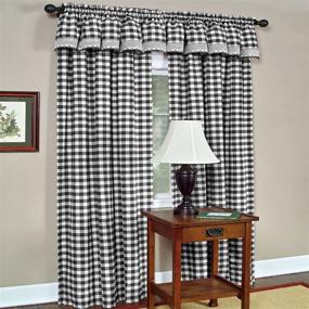 img 3 attached to 🖤 Black Buffalo Check Valance Window Curtain - Achim Home Furnishings, 58 in x 14 in