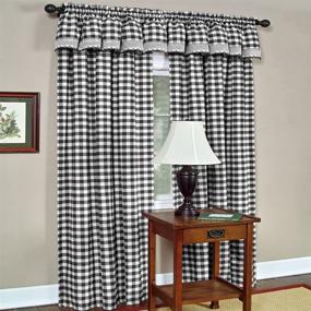 img 1 attached to 🖤 Black Buffalo Check Valance Window Curtain - Achim Home Furnishings, 58 in x 14 in