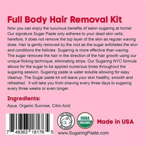 img 2 attached to Sugaring Hair Removal Kit - Best Organic Waxing Alternative by Sugaring NYC - 100% Certified Organic