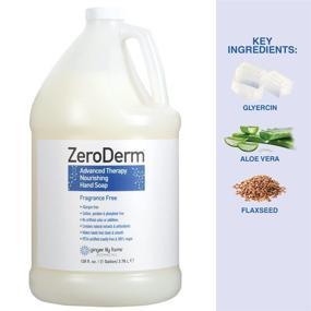 img 1 attached to 🧼 ZeroDerm Advanced Therapy: Nourishing Liquid Hand Soap Refill - 128 Fl Oz I Vegan, Fragrance-Free, Cruelty-Free