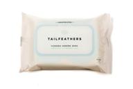 🌿 tailfeathers honeysuckle: biodegradable flushable wipes with plant-based ingredients for green hygiene logo