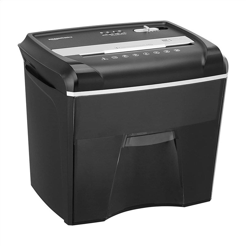 amazonbasics 12 sheet cross cut shredder pullout 로고