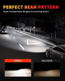 img 2 attached to Exway 9005/HB3 LED Headlight Bulbs - Super Bright High Beam Conversion Kit with Fan, 400% Brightness and 6500K Cool White IP67 Waterproof, Pack of 2