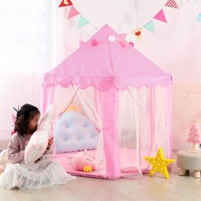 img 2 attached to 👸 Senodeer Princess Hexagon Children Toddlers: Spark Imagination and Fun with this Magical Play Space