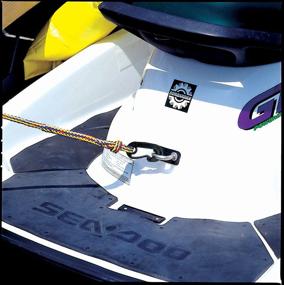 img 1 attached to 🚤 Premium Orange Cycle Parts PWC Dock Lines: 2 Pack in Vibrant Yellow/Black for Secure Watercraft Mooring