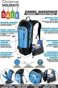 img 2 attached to FREEMOVE Detachable Phone Pocket Hiking Daypack Backpack - 10L Capacity, Multiple Compartments, Durable - Perfect Hydration Backpack for Hiking, Running, MTB Cycling - Bladder NOT Included