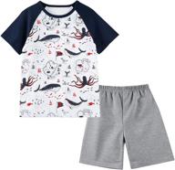 cute and comfy sunfeid toddler shorts cotton clothing sets for boys logo