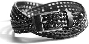 img 3 attached to ECHAIN Handcrafted Braided Genuine Leather Bracelet