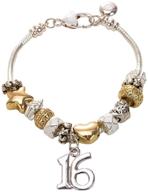 🎁 haysom interiors lovely 16th birthday silver plated charm bracelet: the perfect sweet 16 gift logo