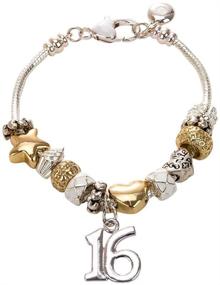 img 3 attached to 🎁 Haysom Interiors Lovely 16th Birthday Silver Plated Charm Bracelet: The Perfect Sweet 16 Gift