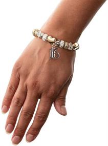 img 1 attached to 🎁 Haysom Interiors Lovely 16th Birthday Silver Plated Charm Bracelet: The Perfect Sweet 16 Gift