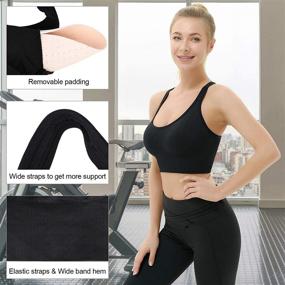 img 2 attached to 🧘 Keaplayee Women's Sports Bras with Zip Front Closure - Yoga Workout, Seamless Racerback, Running Gym Crop Top