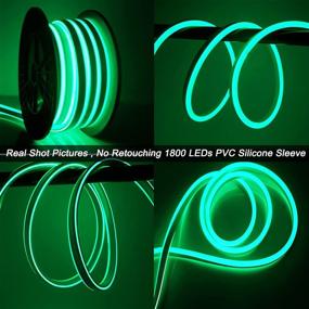 img 2 attached to 🔥 SURNIE 50ft LED Neon Lights: Waterproof, Flexible, Cuttable, Connectable Rope Lights for Outdoor Green Neon Lights Decor – Perfect for DIY, Bar, Hotel, Commercial Building Use