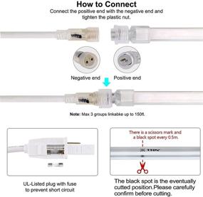 img 1 attached to 🔥 SURNIE 50ft LED Neon Lights: Waterproof, Flexible, Cuttable, Connectable Rope Lights for Outdoor Green Neon Lights Decor – Perfect for DIY, Bar, Hotel, Commercial Building Use