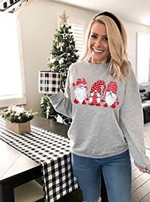 img 3 attached to 🎅 Merry Christmas Sweatshirts for Women: Gnomes, Santa, and Cute Long Sleeve Pullover Tops