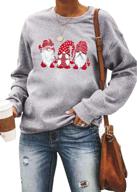 🎅 merry christmas sweatshirts for women: gnomes, santa, and cute long sleeve pullover tops logo