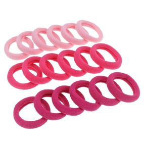 img 1 attached to 🎀 100-Pack Baby Girl's Small Pink Nylon Hair Bands Elastic Hair Ropes